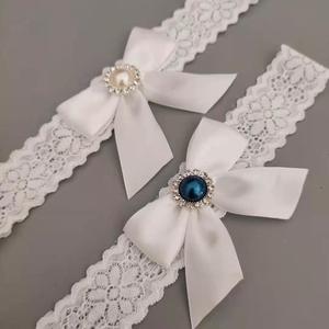 Wholesale <strong>Cheap</strong> Good Elastic Lace <strong>Garter</strong> for Wedding Something White Bridal Stretch Pearl <strong>Garter</strong> <strong>Belt</strong> - Product Image 5