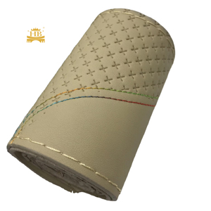 Housse de <span class=keywords><strong>volant</strong></span> DIY cousue main en <span class=keywords><strong>cuir</strong></span> durable 38CM, avec surpiqûres professionnelles, antidérapante et confortable pour berline - Product Image 5