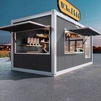 Kiosque de Café de Luxe Mobile, Maison Pliante, Cabine Modulaire Préfabriquée, Maison Capsule, Mini Boutique Conteneur