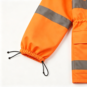 Summer High Visibility Reflective Raincoat, Waterproof Oxford Fabric Motorcycle Rain Jacket - Product Image 5