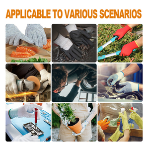 Guantes de seguridad resistentes a los golpes resistentes al agua y al viento TPR transpirable Sandy nitrilo recubierto HPPE Liner resistentes a los cortes - Product Image 5