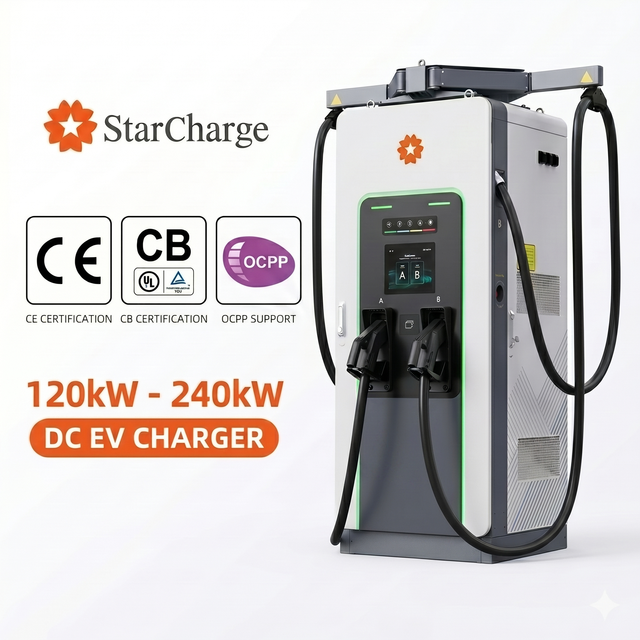 Starcharge Titan V5 150-1000Vdc Wide Voltage OCPP 16J 20 RFID QR APP Multi-start Mode Floor-mounted DC EV Charger