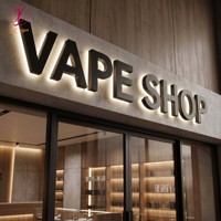 Logo d'entreprise 3D personnalisé en métal, acier inoxydable, lettres halo personnalisées, enseigne lumineuse LED 3D pour devanture de magasin