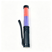Bâton de signalisation routière multifonctionnel LED rechargeable haute intensité en PC/ABS de 30 cm pour la sécurité nocturne, la patrouille et la construction routière