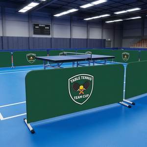 Barrière de tennis de <span class=keywords><strong>table</strong></span> pour tournoi, impression publicitaire double face, tube galvanisé de 25 mm, plastique rétractable, logo personnalisé pour intérieur - Product Image 6