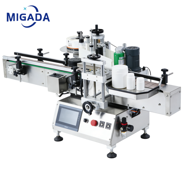 Desktop Flat Round Bottle Fully-Automatic Labeling Machine Wine Bottle Labeling Machine Vodka Labeling Machine