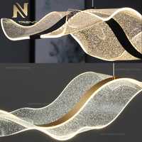 Lustre LED en acrylique pour salon, bureau, salle à manger, décoration d'intérieur de style moderne