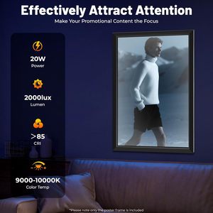 Wall Mounted LED Backlit Movie Poster Snap Frame Art Picture <b>Light</b> Box Advertising Display Lightbox <b>Signs</b> for Home Theater Wall - Product Image 5