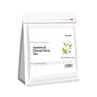 Thé au Jasmin, Peau de Mandarine et Poria, Infusion Froide, Mélange de Thés aux Fleurs, Petits Sachets Individuels
