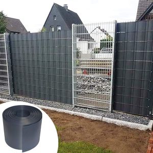 Good Quality 650g 19cm*35m Pvc Strip Screen Tarpaulin Fence Garden Protection Zaun Sichtschutz Streifen - Product Image 4