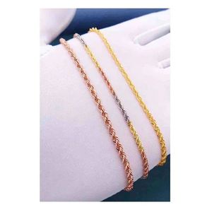 Collar de Cadena Trenzada de Oro Sólido de 18K Tricolor de Moda Xinfly para Hombre - Product Image 2