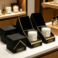 Boîte à bougies parfumées de luxe écologiques haut de gamme personnalisée, boîte cadeau rose pour bougies, coffret cadeau cosmétique