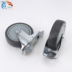 New Castor Wheel Qualidade 3Inch 4Inch 5Inch Swivel Bolt Hole Tpr Caster Wheels Aço Inoxidável JianBin - Product Image 5