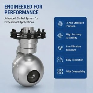 Caméra thermique à cardan 3 axes EO 4K avec suivi IA, zoom 40x et télémètre laser thermique pour inspection FPV/UAV - Product Image 2