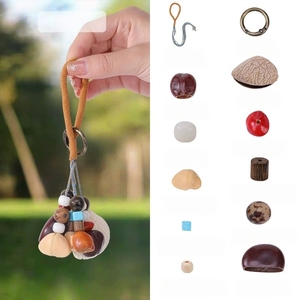 Wholesale Ethnic Natural Fruit Shell Key Ring <b>Wind</b> <b>Chime</b> DIY Bodhi Seed Bead Handicraft Accessory - Product Image 3