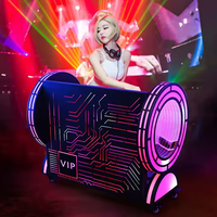 Abyss-Tables de stand de DJ LED améliorées, comptoir de bar portable et lumineux avec lumières LED, bar dédié au DJ et discothèque