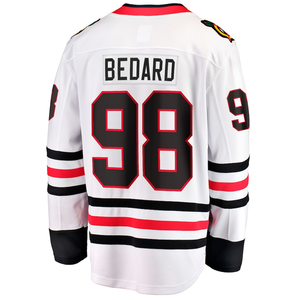 Jersey Deportivo Personalizado de Hockey sobre Hielo de los Chicago Blackhawks, Bordado, 100% Poliéster, para Hombre # 98 Bedard # 19 Toews # 4 Jones - Product Image 4