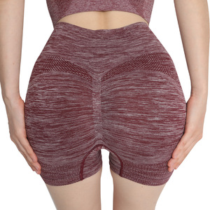 Pantalones Cortos de Yoga Fruncidos de Cintura Alta para Mujer, Venta Al por Mayor, 22 Colores - Product Image 3