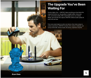 SHINNING 3D EINSTAR 2 Kabelloser 3D-Scanner Vollfarbige Erfassung Outdoor-tauglich USB/WLAN PLA Neu 1 Jahr Garantie - Product Image 5