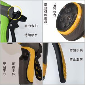 Pistola de Agua para Jardín con Boquilla de Plástico Multifuncional con Patrones de Rociado Variables para Riego, Horticultura y Lavado de Autos - Product Image 3