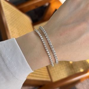Dylam High Top Jewelry S925 <b>Silver</b> 2.5mm D Color VVS1 Moissanite Stone Gem Tennis <b>Bracelets</b> Luxurious Tennis <b>Bangle</b> <b>Bracelet</b> - Product Image 6