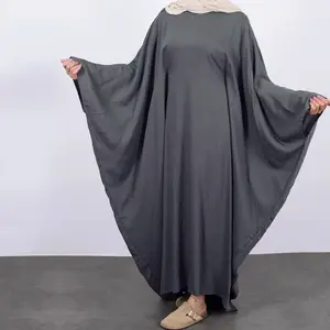 3437 Kuwii fábrica personalizar Abaya 11 colores Eid alta calidad mariposa Dubai Abaya Kaftans árabe Abaya Burqa para mujeres islámicas