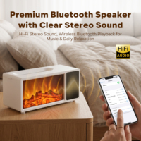 Humidificateur de cheminée 3D L17 avec haut-parleur Bluetooth, diffuseur d'huiles essentielles ultrasonique, USB 5V, décoration d'intérieur, ambiance flamme