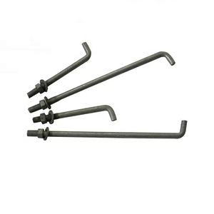 Boulons de fondation M6x150mm avec ancre à angle droit Boulon en acier au carbone zingué Longueurs 80mm <span class=keywords><strong>150mm</strong></span> GB Standard - Product Image 1