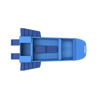 Bateau pliable portable en LDPE pour la collecte de débris marins et les interventions d'urgence, pont antidérapant, flottabilité stable, OEM