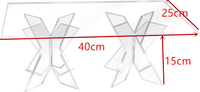 Présentoir Carré en Acrylique Recyclable Écologique Gaojian pour Cupcakes, Pâtisseries, Buffets Alimentaires, Plateau de Service, Rehausseur de Mariage