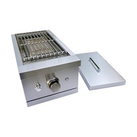 Barbecue d'extérieur au gaz propane en céramique et acier inoxydable 304 avec mini brûleur latéral infrarouge 20 000 BTU à allumage électronique