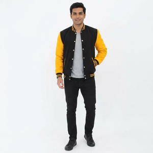 Chaqueta Varsity Personalizada OEM para Hombre, Chaqueta Varsity Gruesa con Botones y Bolsillos, Chaqueta Universitaria de Béisbol Bordada Unisex - Product Image 1