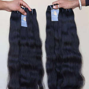 ช่อผม100% สไตล์ม้วนเป็นลอนคลื่นแบบคู่สำหรับต่อผมมนุษย์ดิบแท้จากอินเดีย - Product Image 2