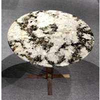 Table d'appoint moderne en marbre, motif montagne enneigée et orchidée, mobilier d'appoint élégant, imperméable, écologique, pour villa, salle à manger, intérieur, salon