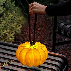 Lampe solaire de jardin en résine et métal, étanche IP65, pour villa, patio, paysage, en forme de citrouille, éclairage décoratif extérieur pour Halloween - Product Image 5
