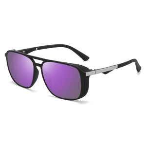 Lunettes de soleil polarisées unisexes, monture en métal noir, verres TAC, protection UV400, lunettes de soleil de conduite, type 3, transmission - Product Image 4