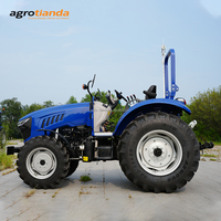 AGROTD Nuevo 75HP 4WD Tractor agrícola de 4 ruedas con remolque para la venta