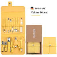 Kit de Manucure Pédicure Professionnel Personnalisé avec Logo, 12 Pièces, Coupe-Ongles Portable, Outils de Soin des Ongles avec Étui de Voyage, Idéal pour Cadeau