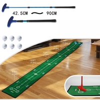 Nouveau design Tapis de putting pliable GVM pour entraînement de golf, en flanelle avec support TPR, 3*0.3M, pour pente de green, avec putter télescopique