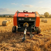 Matériel agricole certifié CE, mini-tracteur 850, mini-presse à balles rondes avec système de déverrouillage hydraulique, à vendre