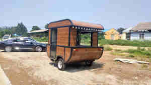 चीन विक्रेता फास्ट फूड गाड़ी लकड़ी मांस के लिए विक्रेता के साथ जंगल में रोटी पकाने का तवा बिक्री मलेशिया - Product Image 2