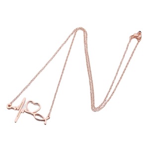 Collana da Donna in Acciaio Inossidabile con Stetoscopio Medico ed Elettrocardiogramma, Design Europeo-Americano - Product Image 5