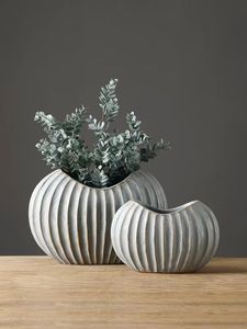 नर्सरी उद्यान सजावट फर्श के लिए बोनसाई के लिए बोनसाई के लिए सबसे अच्छी बिकने वाली उच्च गुणवत्ता वाले गोल सिरेमिक वैस प्लांटर बर्तन - Product Image 3