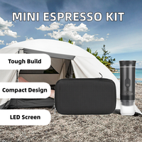 Nouvelle arrivée, mini machine à expresso portable, écran LED, alimentation électrique USB, système de préparation à l'italienne et à l'espagnole, sac de voyage