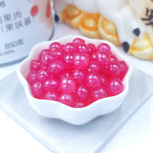 Taiwán <span class=keywords><strong>Granada</strong></span> Popping Boba Pearls Bursting Boba Ball Topping para Bubble Tea Milk Tea Bottle Shop Proveedor - Product Image 2