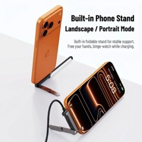 Cable de Carga Rápida 2 en 1 con Soporte Triple Plegable de 65W (1.5m) de Alta Velocidad para Apple iPhone 17, Huawei y Xiaomi, Venta Directa de Fábrica