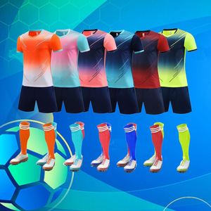 Ensemble <span class=keywords><strong>de</strong></span> maillots <span class=keywords><strong>de</strong></span> football par sublimation SM <span class=keywords><strong>de</strong></span> haute qualité pour adultes, personnalisables avec noms d'équipe, vente en gros directe d'usine, kits vierges en polyester - Product Image 1