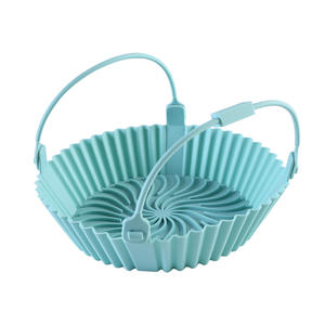 Cesta de silicona para freidora de aire al por mayor, almohadilla multifuncional resistente al calor, revestimiento plegable reciclable - Product Image 4