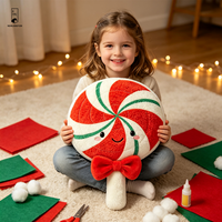 Coussin en peluche Sucette en forme de bonbon, brodé avec un visage souriant, coussin décoratif doux pour la maison et le canapé