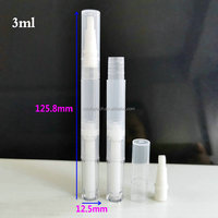 Vide 3ml brillant à lèvres Tube conteneur cuticule stylo à huile vernis à ongles blanchiment des dents accessoires de maquillage stylo torsadé avec brosse
